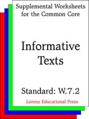 cover image of CCSS W.7.2 Informative Texts